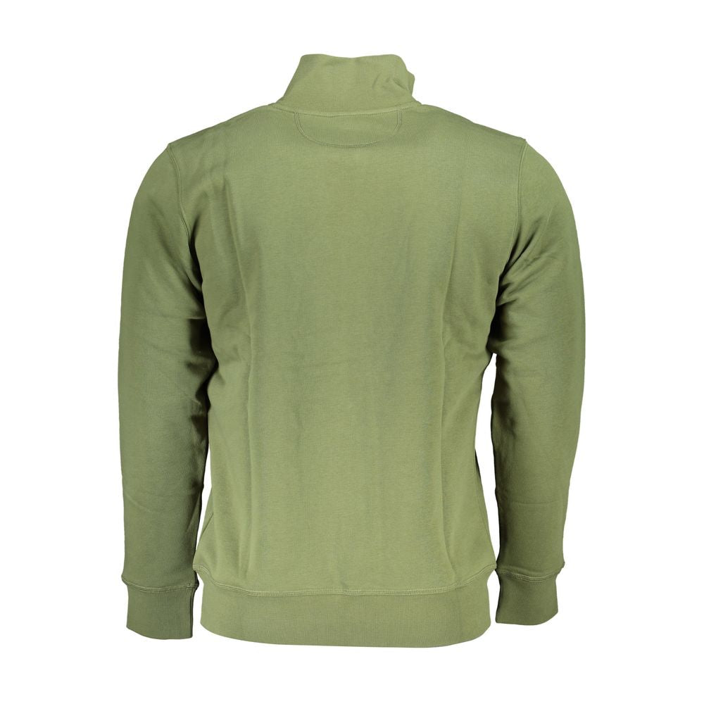 La Martina Classic Green Zippered Fleece Sweatshirt La Martina