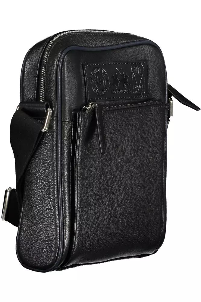 La Martina Elegant Leather Shoulder Bag with Contrasting Details La Martina