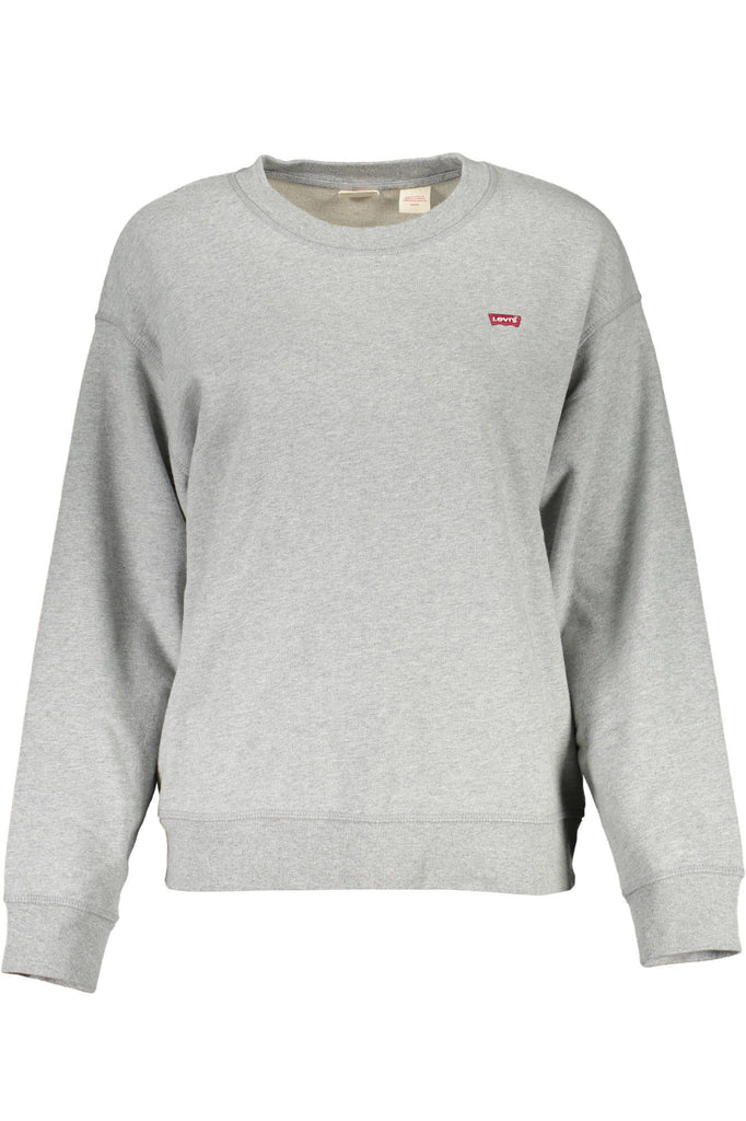 Levi's Chic Gray Cotton Round Neck Sweatshirt Levi's