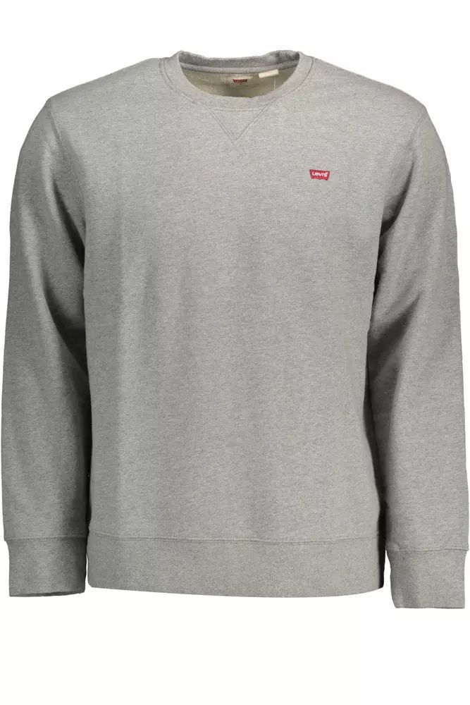 Levi's Chic Gray Long-Sleeved Logo Sweatshirt Levi's