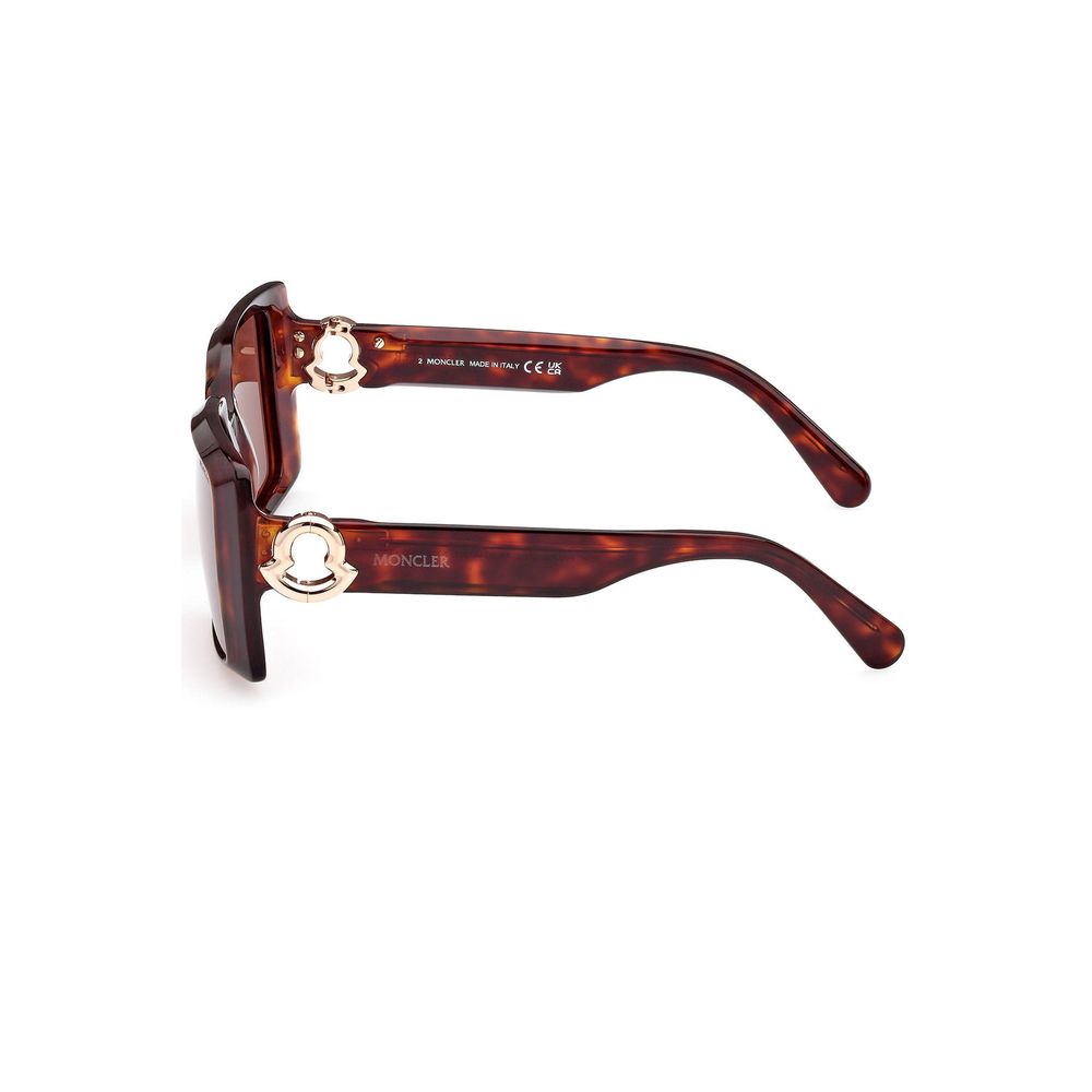 Moncler Chic Rectangular Brown Lens Sunglasses Moncler