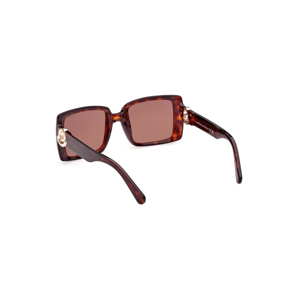 Moncler Chic Rectangular Brown Lens Sunglasses Moncler