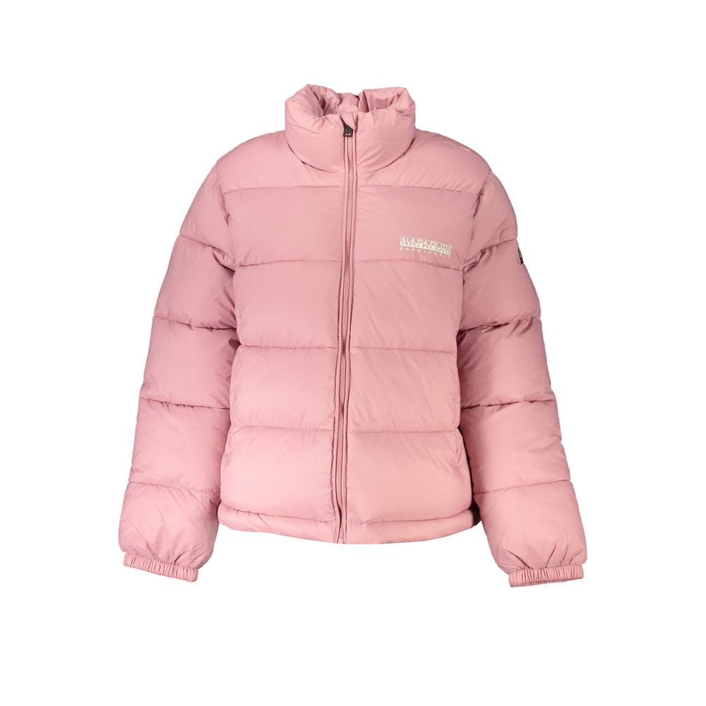 Napapijri Chic Pink Polyamide Long Sleeve Jacket Napapijri