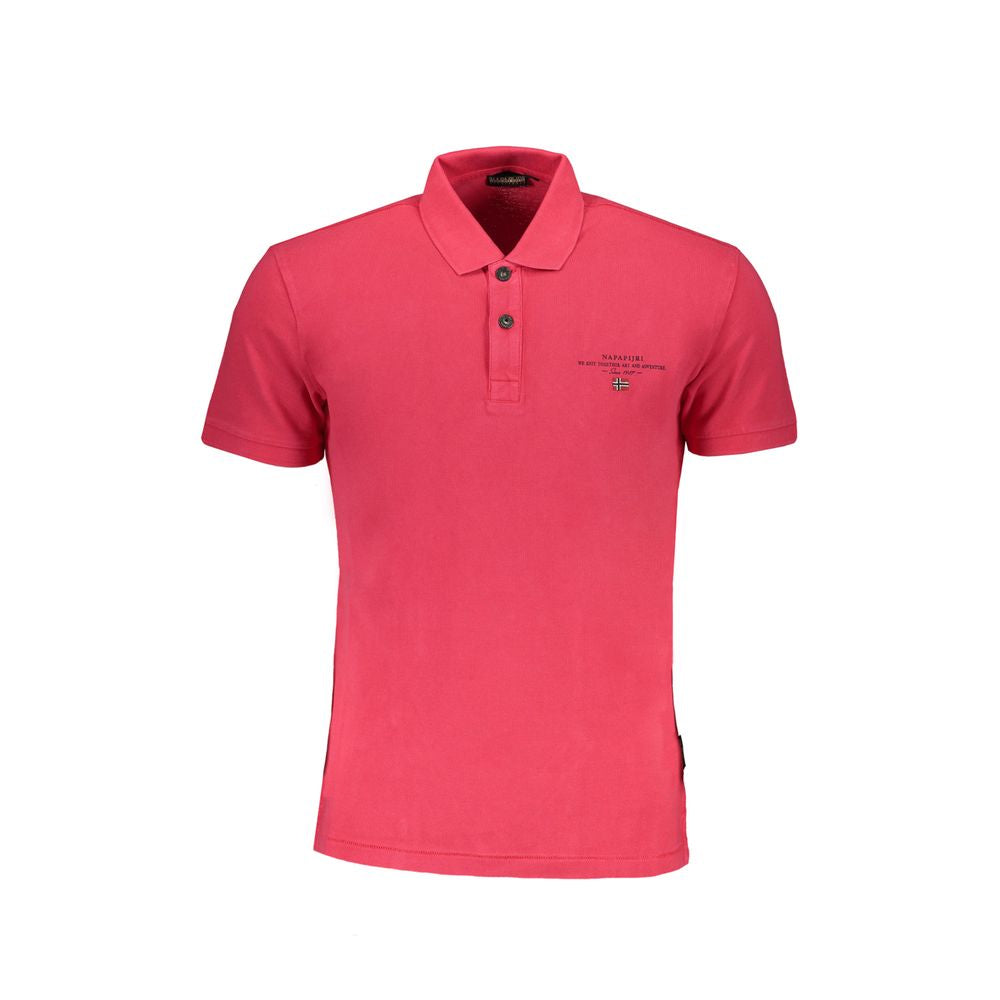 Napapijri Pink Cotton Polo Shirt Napapijri
