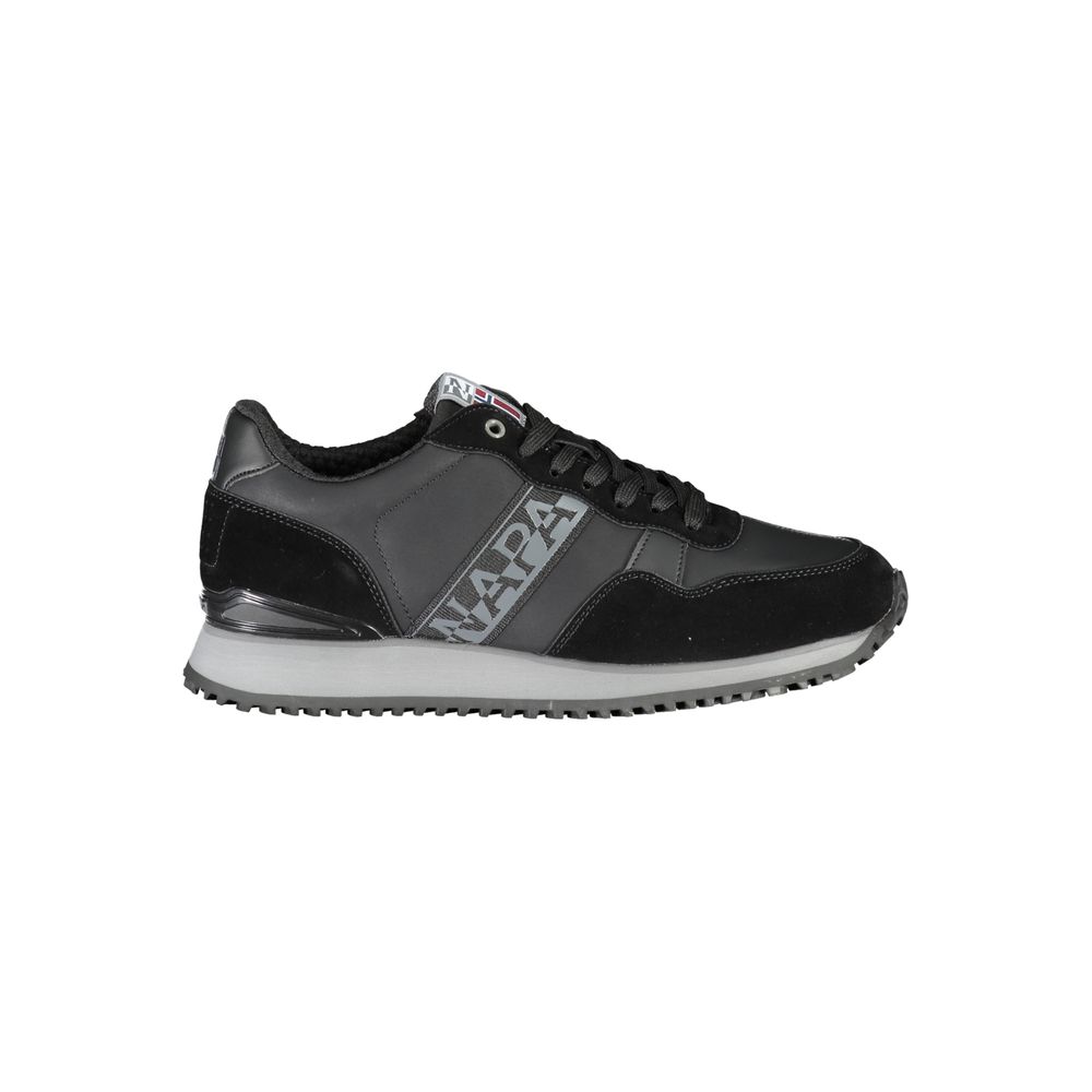 Napapijri Sleek Black Contrast Lace Sneakers Napapijri