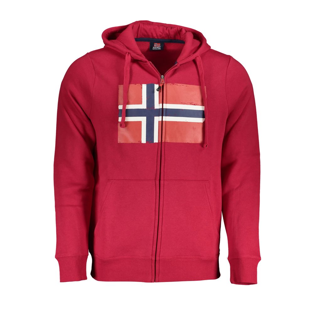 Norway 1963 Pink Fleece Hooded Sweatshirt with Logo Norway 1963