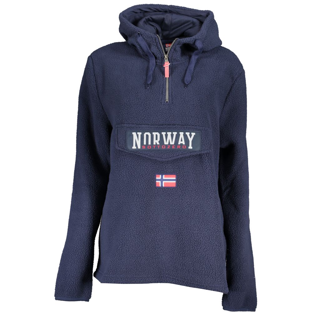 Norway 1963 Chic Blue Hooded Sweatshirt with Unique Pocket Norway 1963