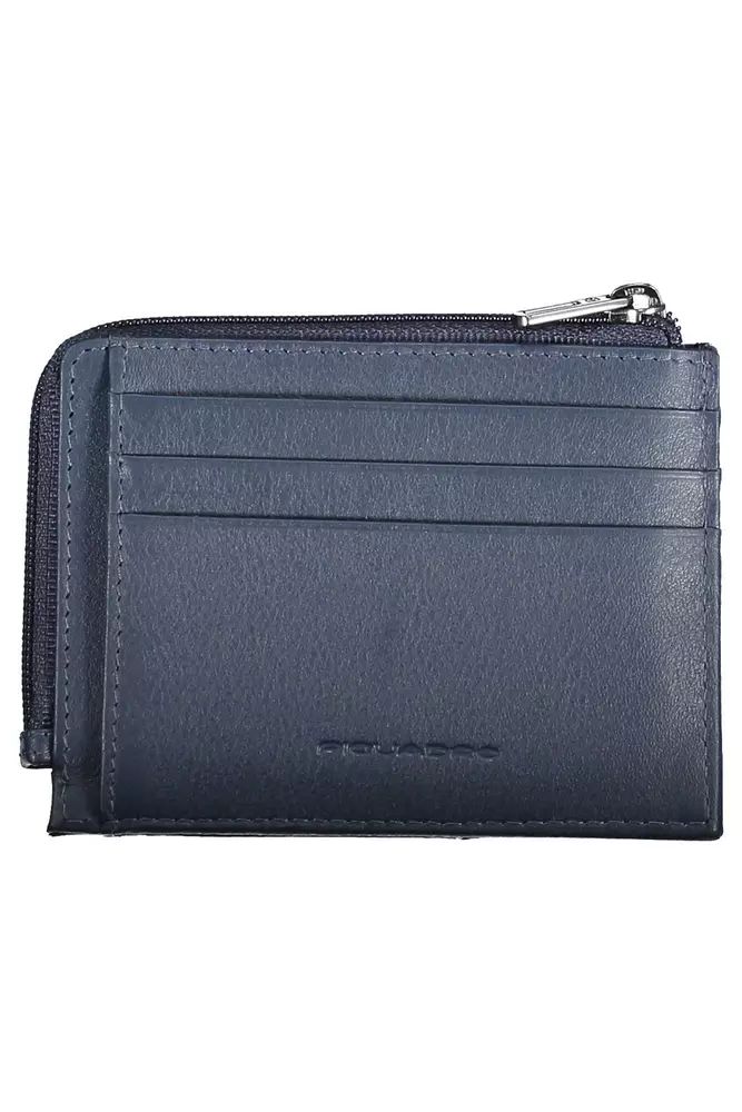 Piquadro Sleek Blue Leather Card Holder with RFID Blocker Piquadro