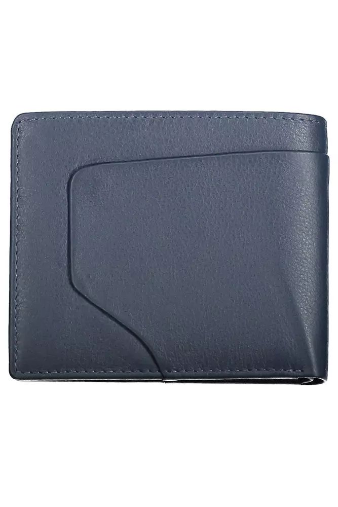 Piquadro Sleek Dual-Compartment Leather Wallet with RFID Block Piquadro