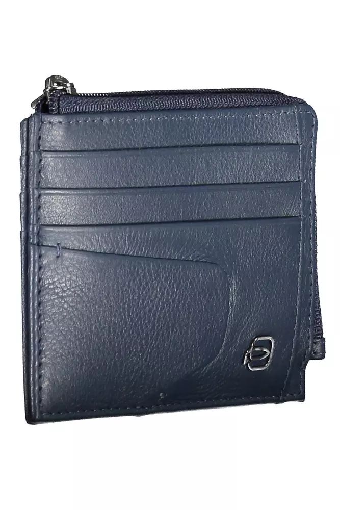 Piquadro Sleek Blue Leather Card Holder with RFID Blocker Piquadro
