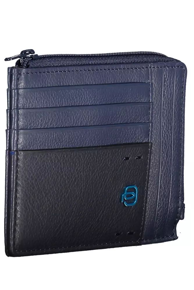 Piquadro Sleek Blue Leather Card Holder with RFID Block Piquadro