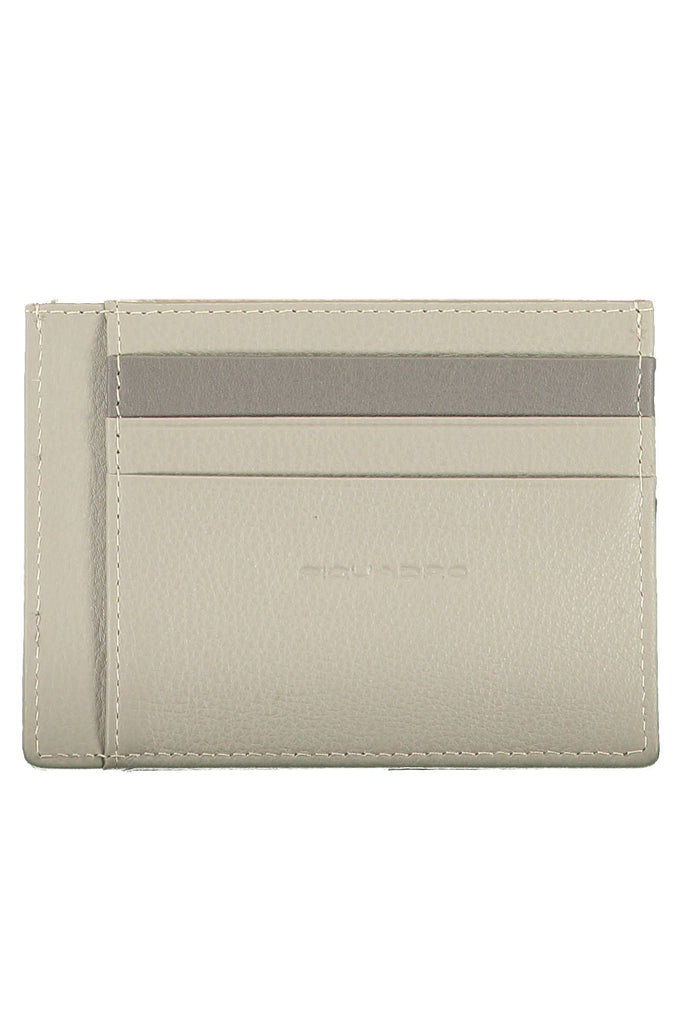 Piquadro Sleek Gray Leather RFID Card Holder Piquadro