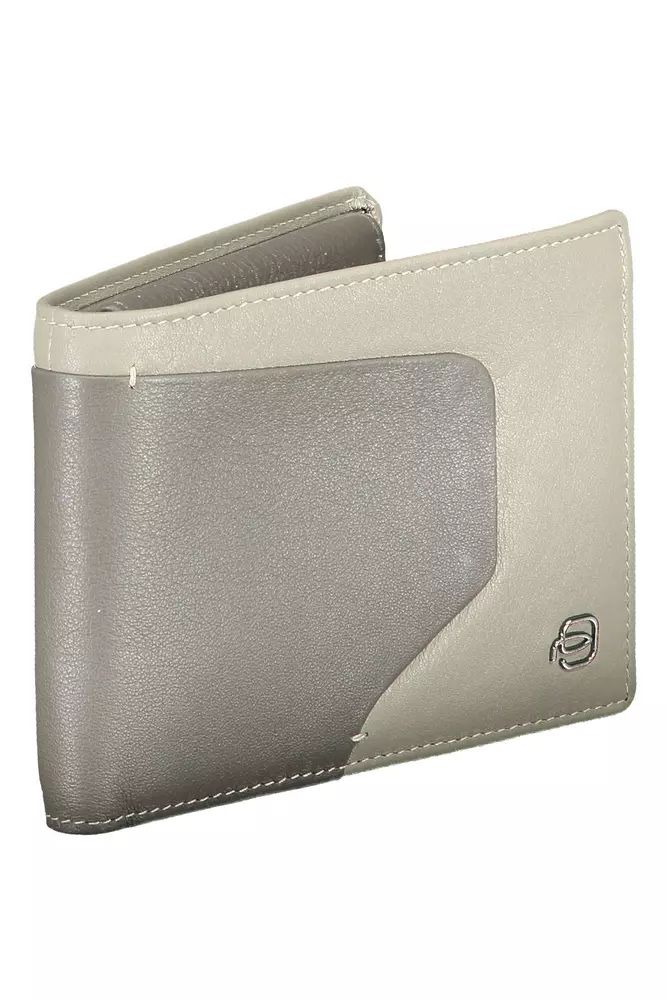Piquadro Sleek Bi-Fold Leather Wallet with RFID Block Piquadro