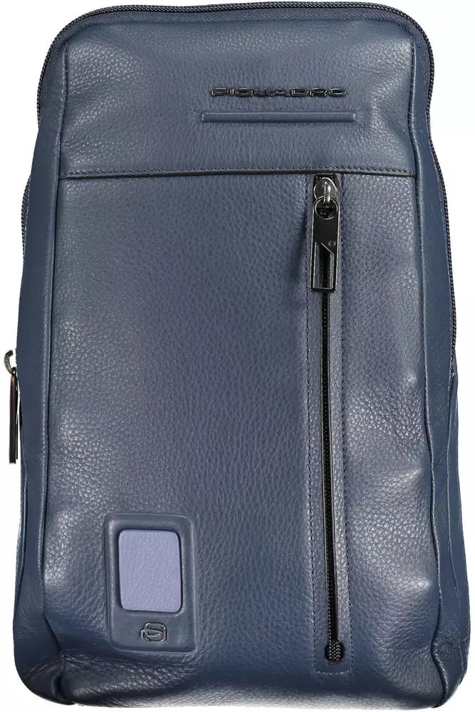 Piquadro Sleek Blue Leather Shoulder Laptop Bag Piquadro