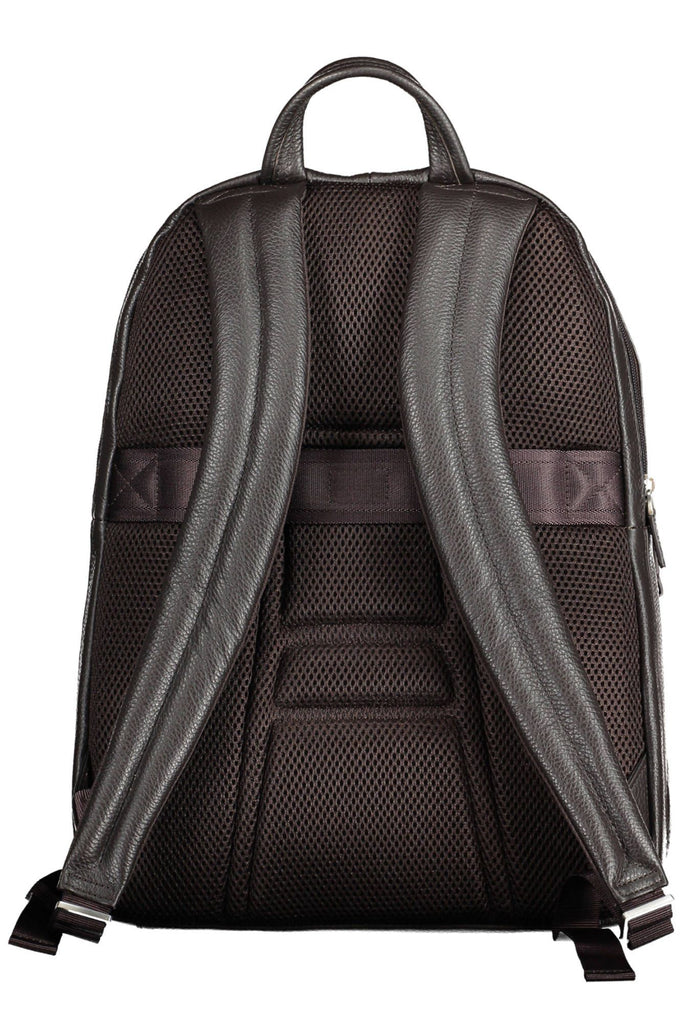 Piquadro Brown Leather Backpack Piquadro