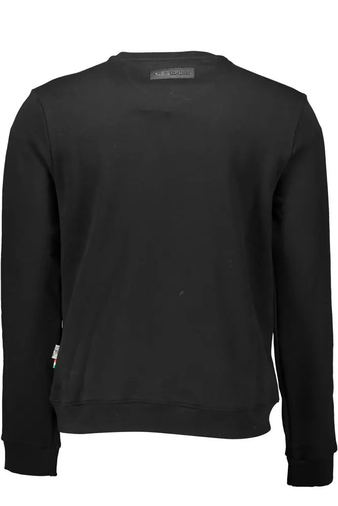 Plein Sport Black Cotton Sweater Plein Sport