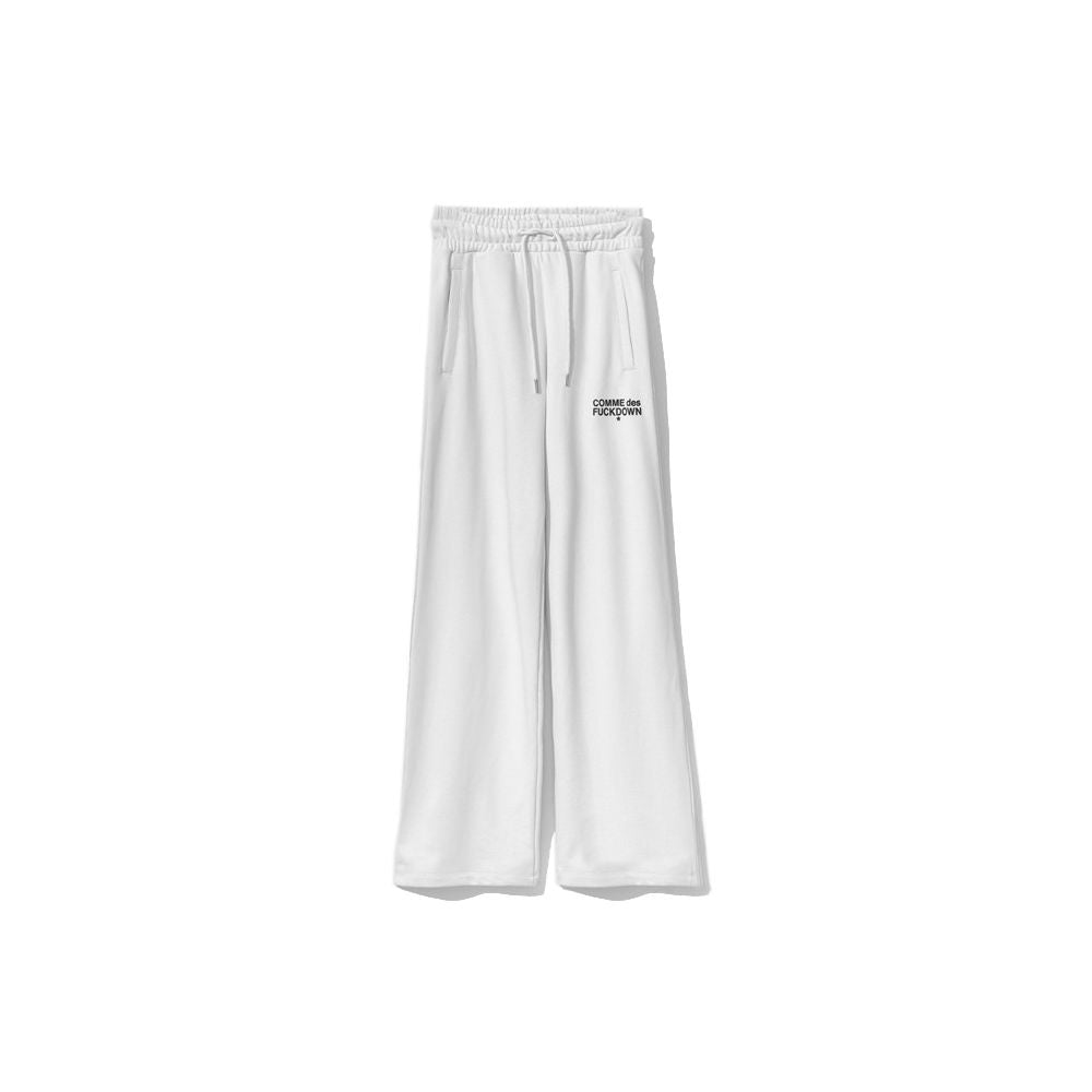 Comme Des Fuckdown Chic White Logo Sweatpants Comme Des Fuckdown