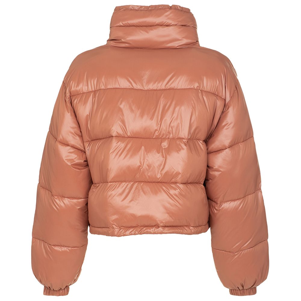 Imperfect Chic Pink Polyamide Short Down Jacket Imperfect