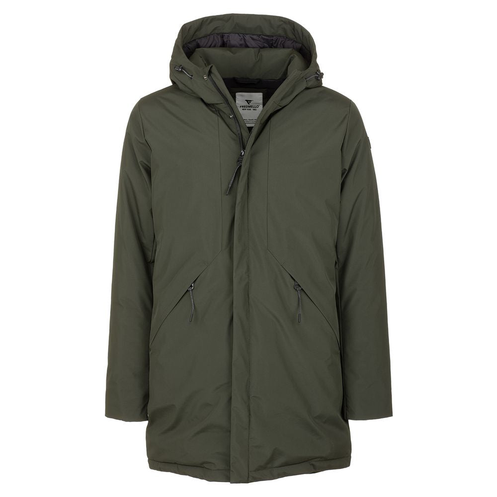 Fred Mello Chic Green Technical Fabric Jacket Fred Mello