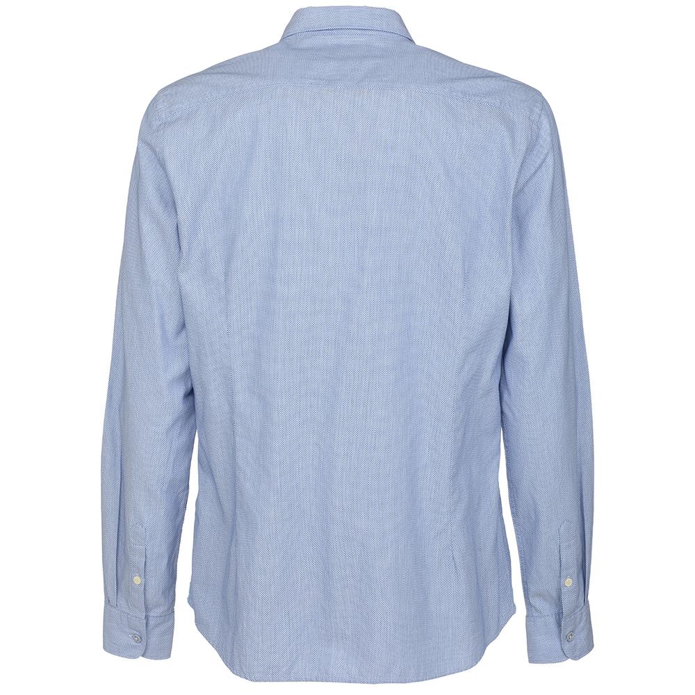 Fred Mello Chic Blue Dot Patterned Button-Up Shirt Fred Mello