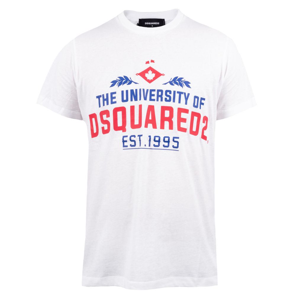 Dsquared² Graphic Print Crew Neck Cotton T-Shirt Dsquared²