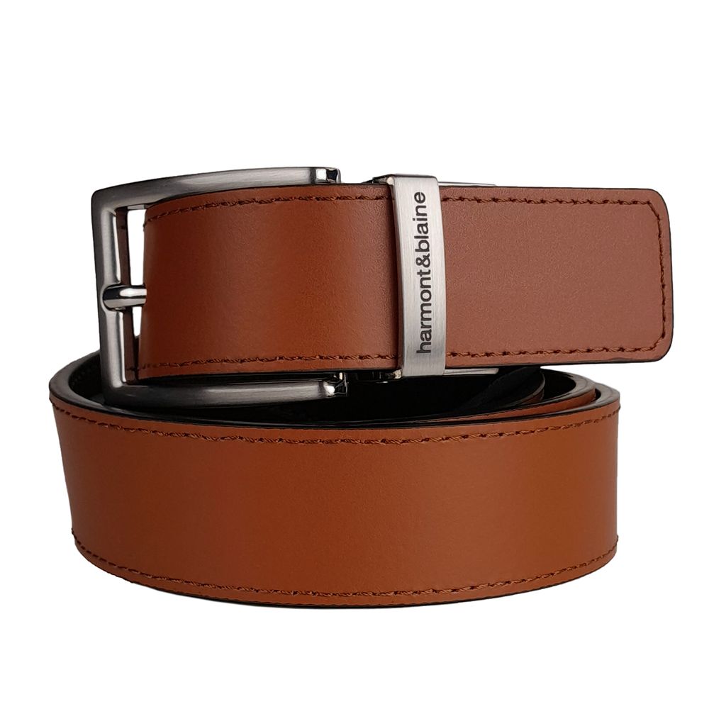 Harmont & Blaine Reversible Calfskin Leather Belt - Dual Style Luxury Harmont & Blaine