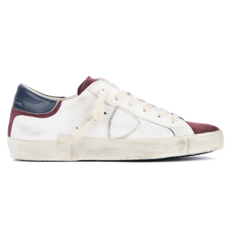 Philippe Model Elegant Leather Sneakers with Suede Accents - Luxe & Glitz