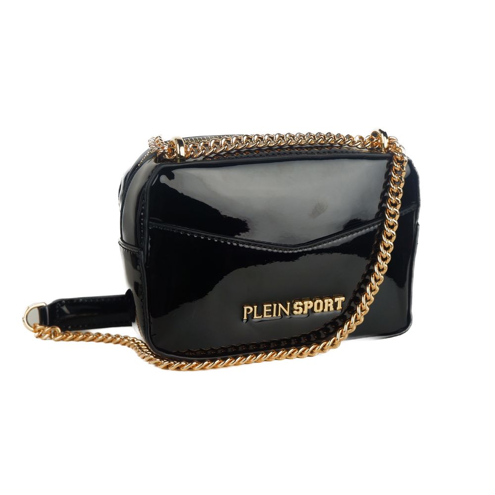 Plein Sport Elegant Black Chain Strap Shoulder Bag Plein Sport