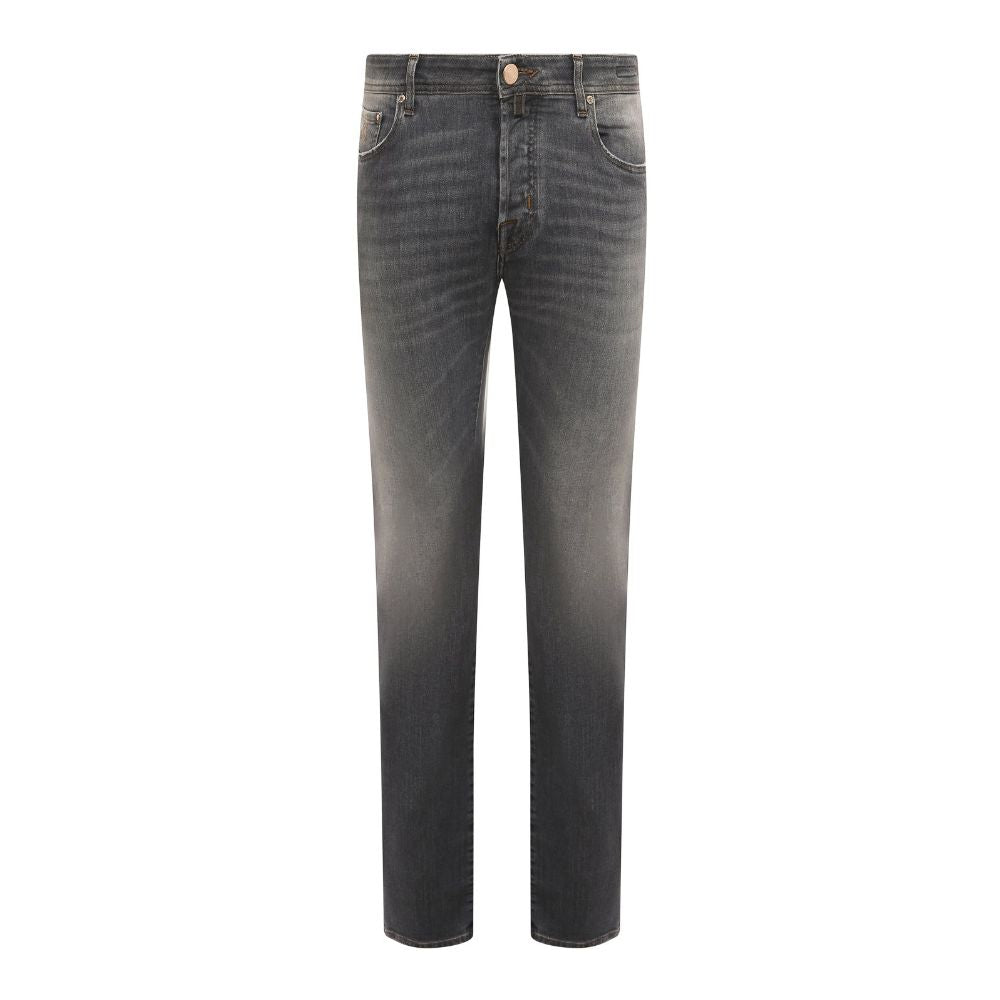 Jacob Cohen Sleek Gray Stretch Cotton Regular Fit Jeans - Luxe & Glitz
