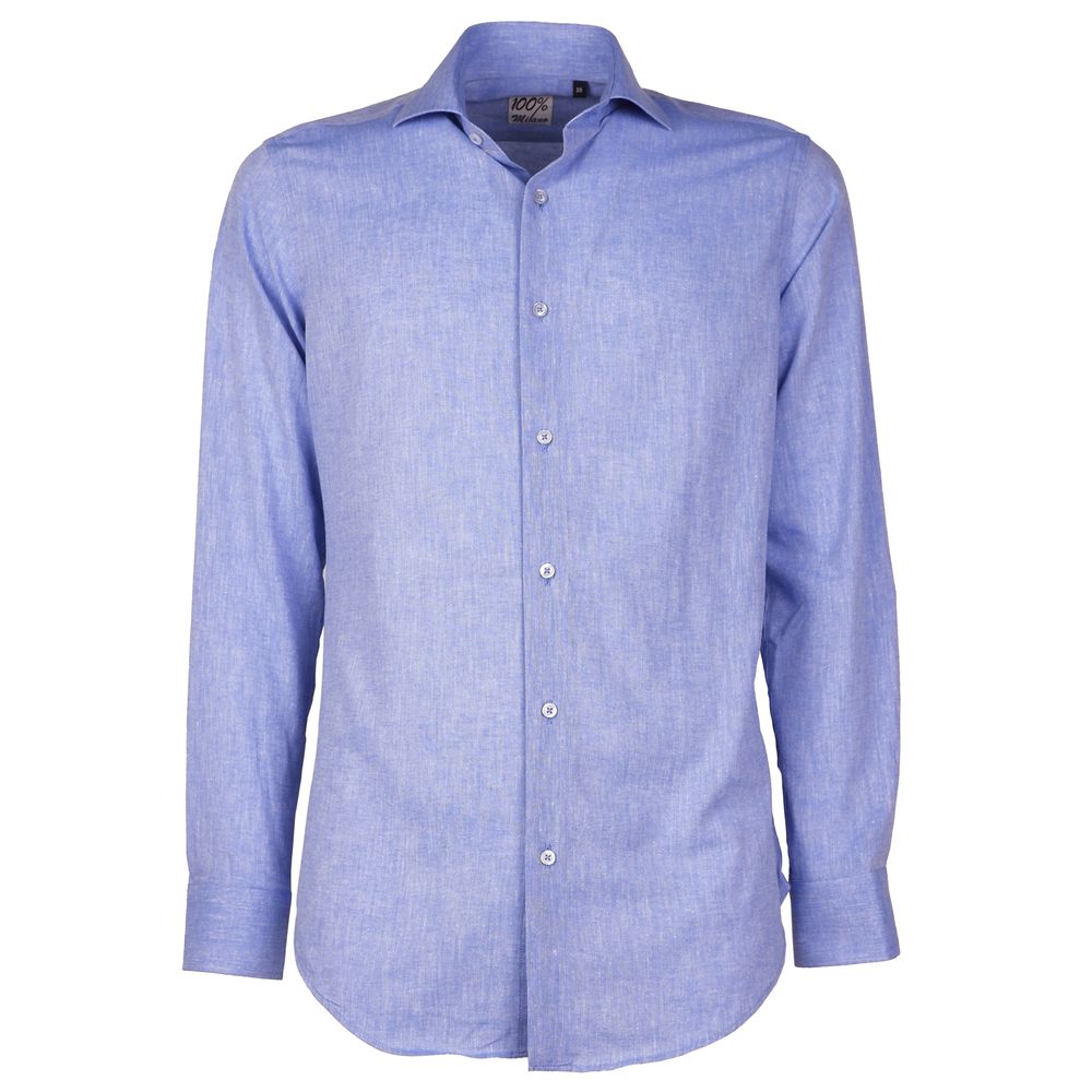 Made in Italy Light Blue Cotton Shirt Made in Italy