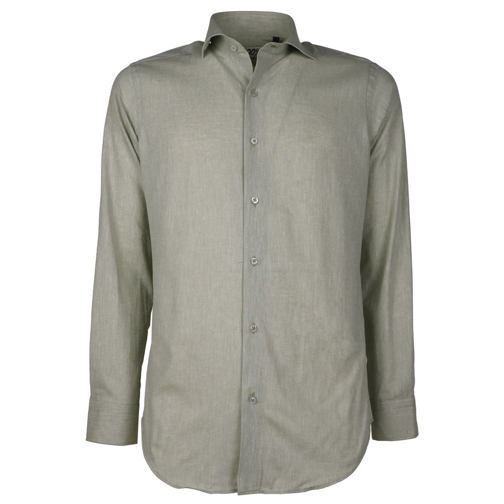 Made in Italy Army Cotton Shirt Made in Italy