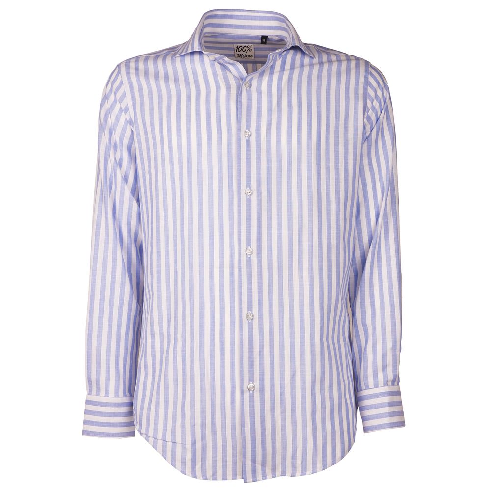 Made in Italy Light Blue Cotton Shirt Made in Italy