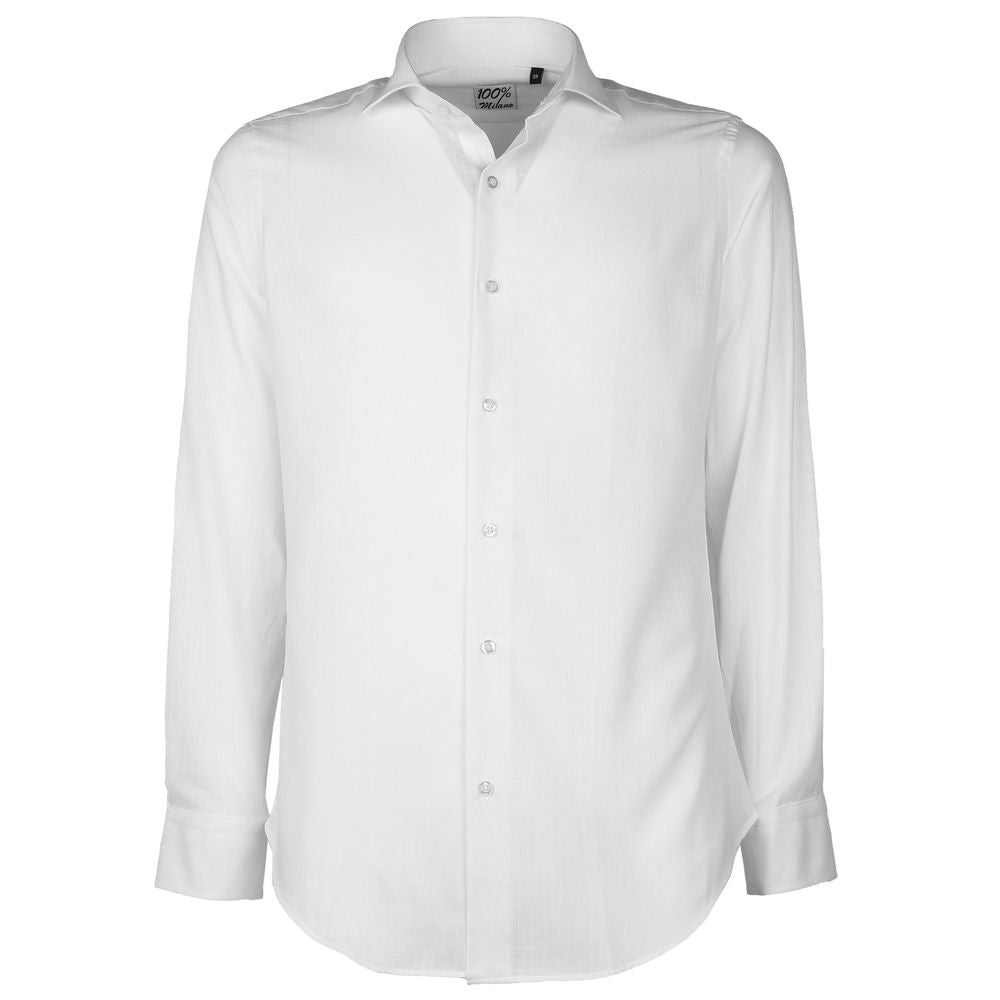 Made in Italy White Cotton Shirt Made in Italy