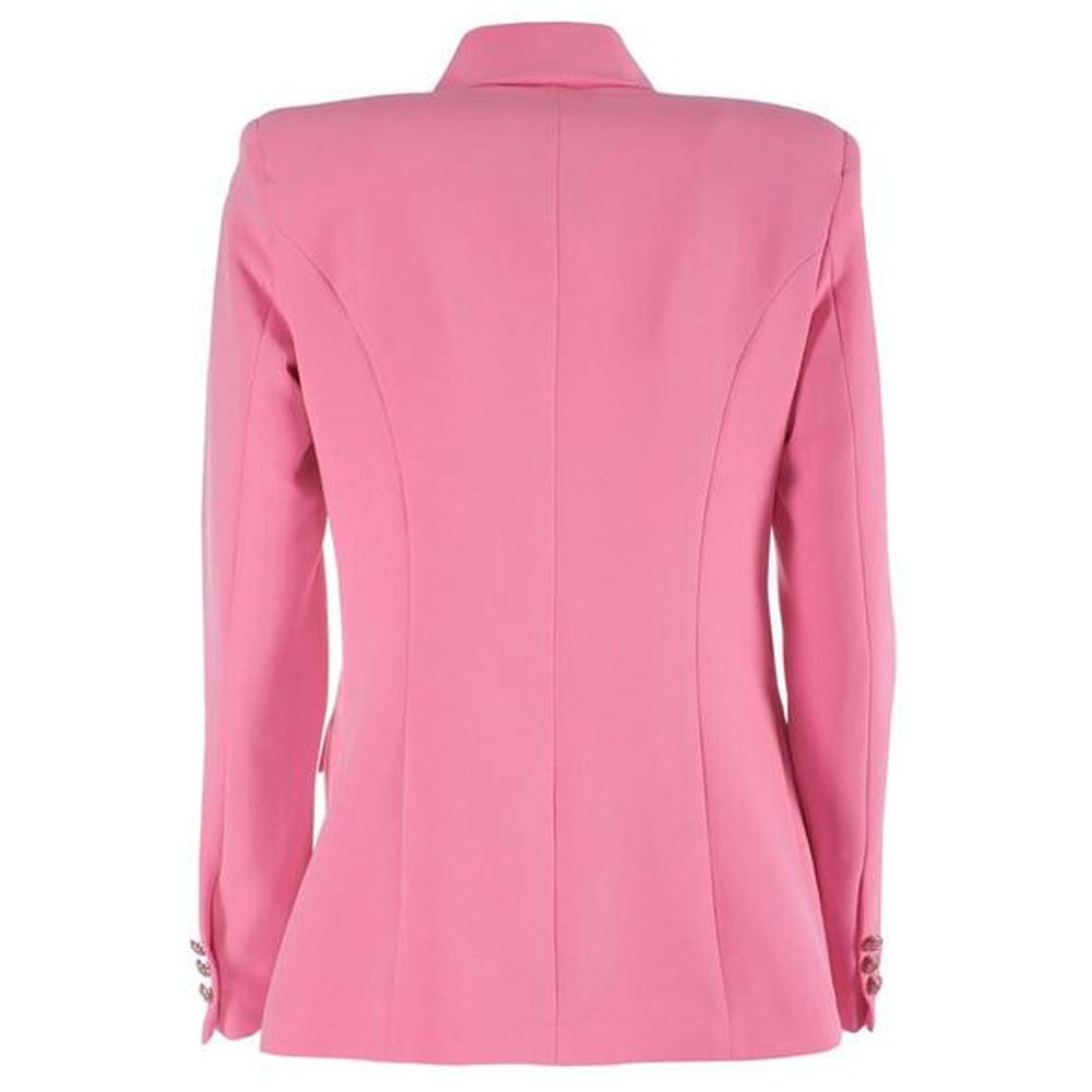 Yes Zee Elegant Pink Nylon Classic Jacket Yes Zee