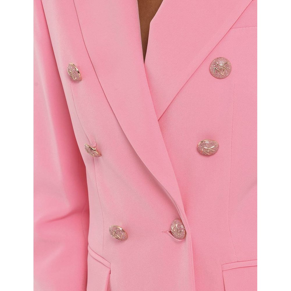 Yes Zee Elegant Pink Nylon Classic Jacket Yes Zee