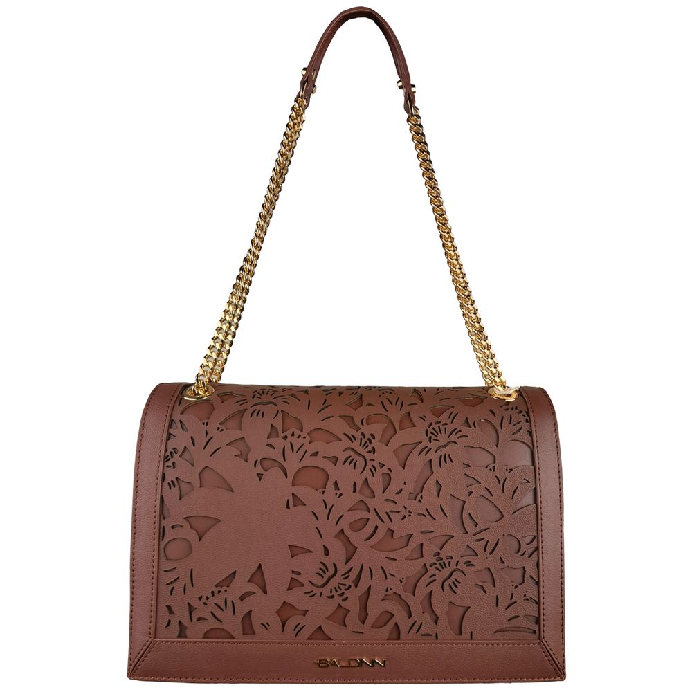 Baldinini Trend Elegant Floral Leather Shoulder Bag Baldinini Trend