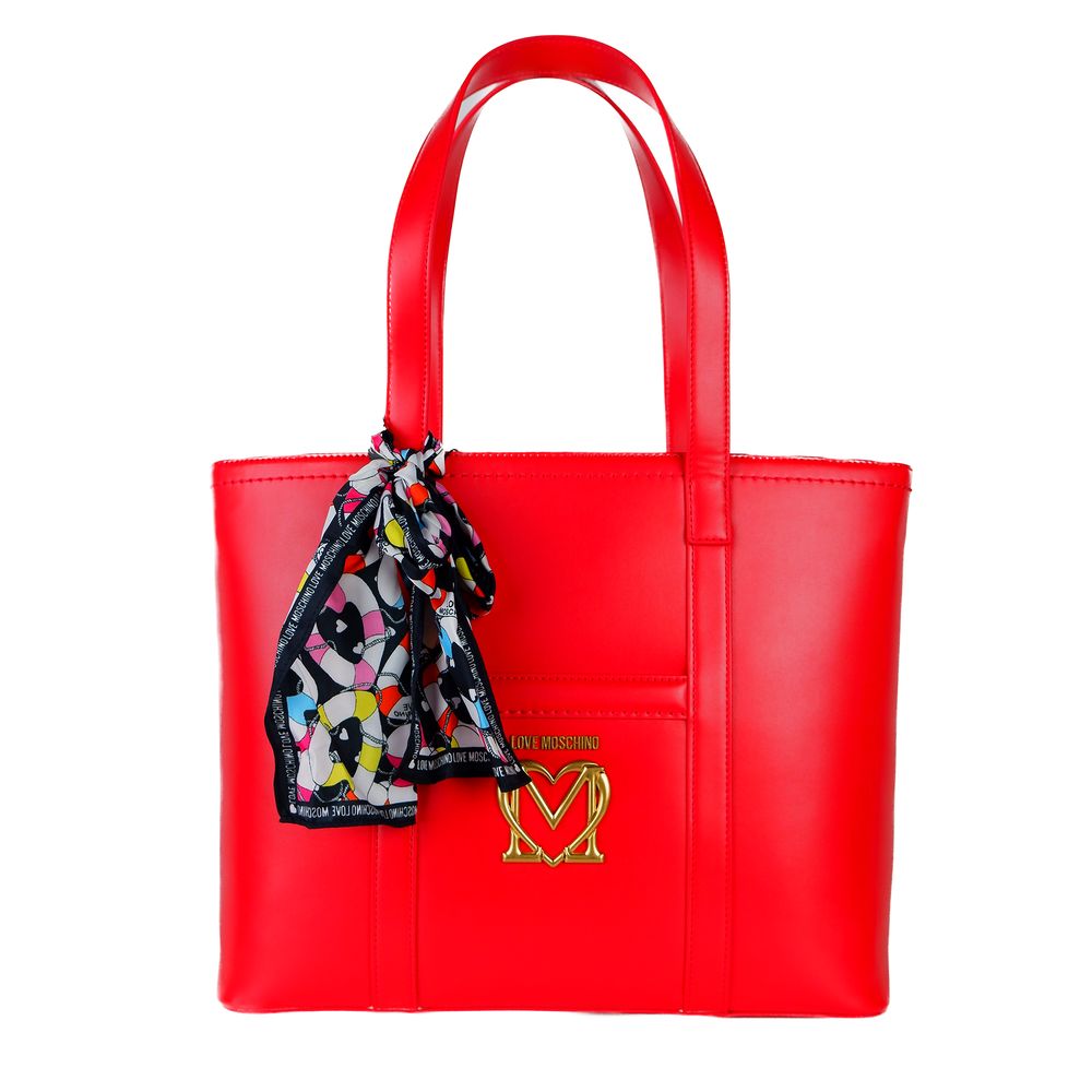 Love Moschino Chic Pink Faux Leather Shopper Tote Love Moschino