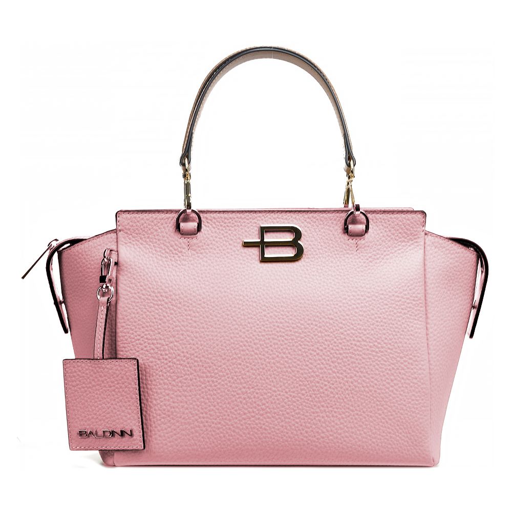 Baldinini Trend Chic Pink Textured Calfskin Handbag Baldinini Trend