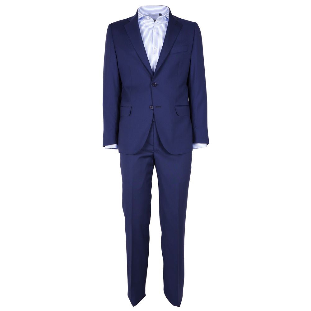Made in Italy Elegant Gentlemen's Navy Blue Two-Piece Suit Made in Italy