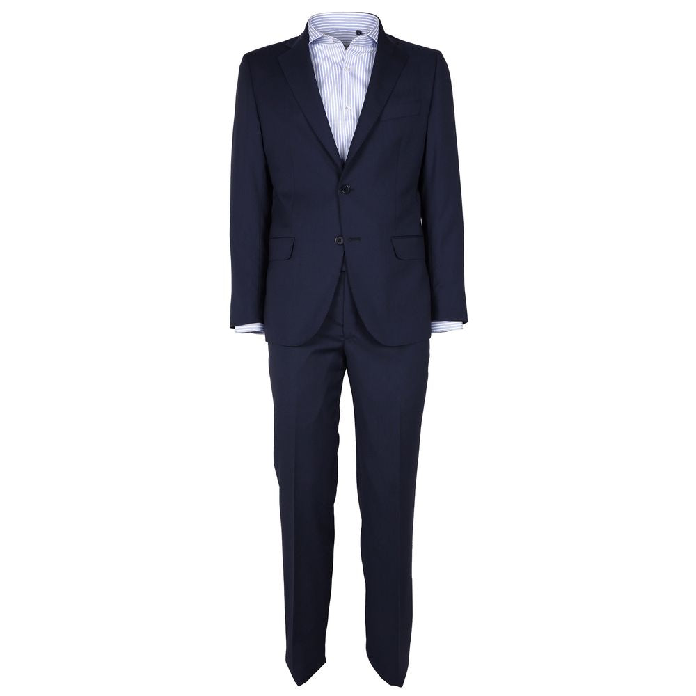 Made in Italy Sleek Sapphire Wool Men's Suit Made in Italy