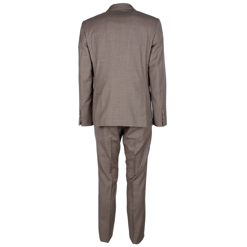 Made in Italy Beige Wool Vergine Suit Made in Italy