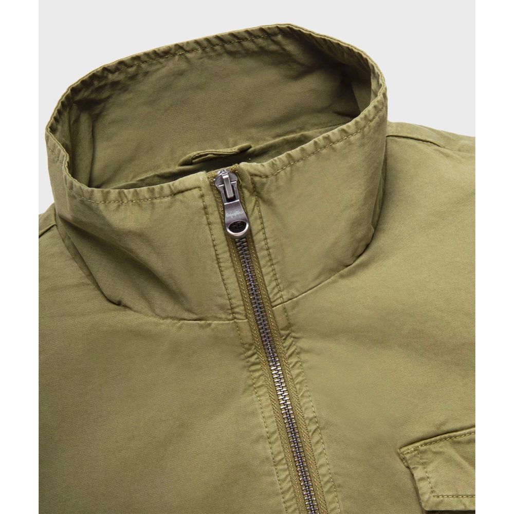 Refrigiwear Elegant Green Cotton Bomber Jacket for Men Refrigiwear