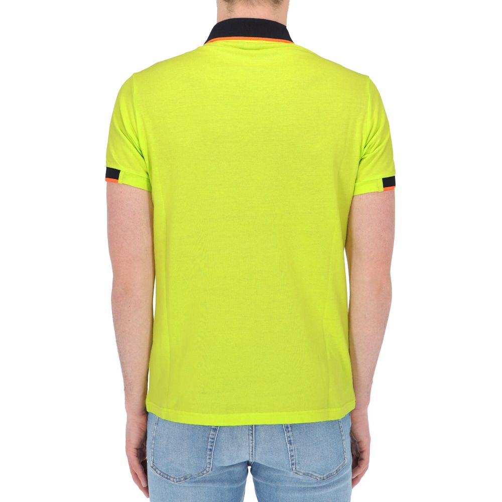 Refrigiwear Sunshine Yellow Cotton Polo with Contrast Accents Refrigiwear