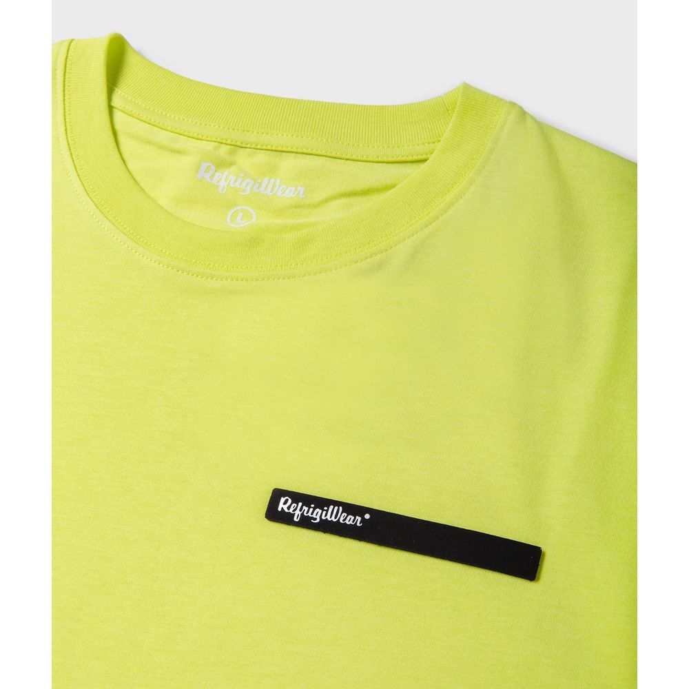 Refrigiwear Embossed Logo Cotton T-Shirt in Yellow Refrigiwear
