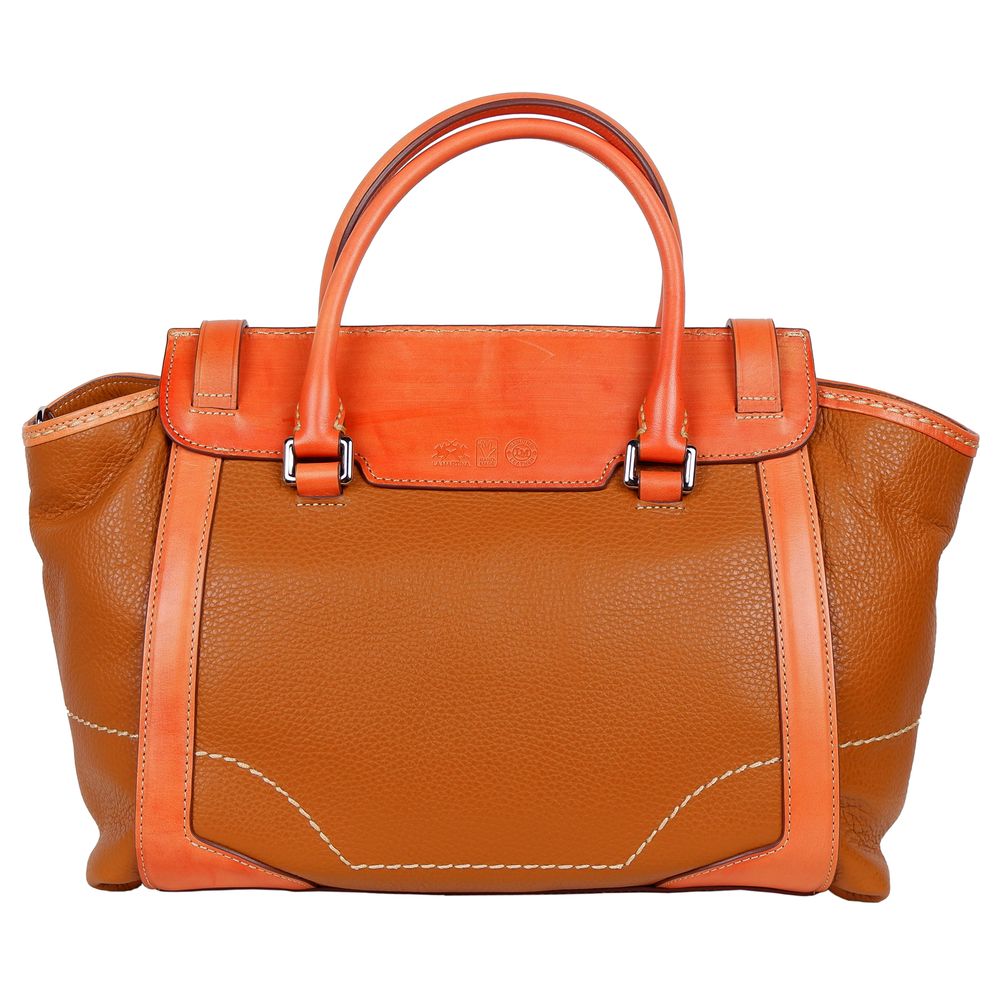 La Martina Orange Leather Handbag La Martina