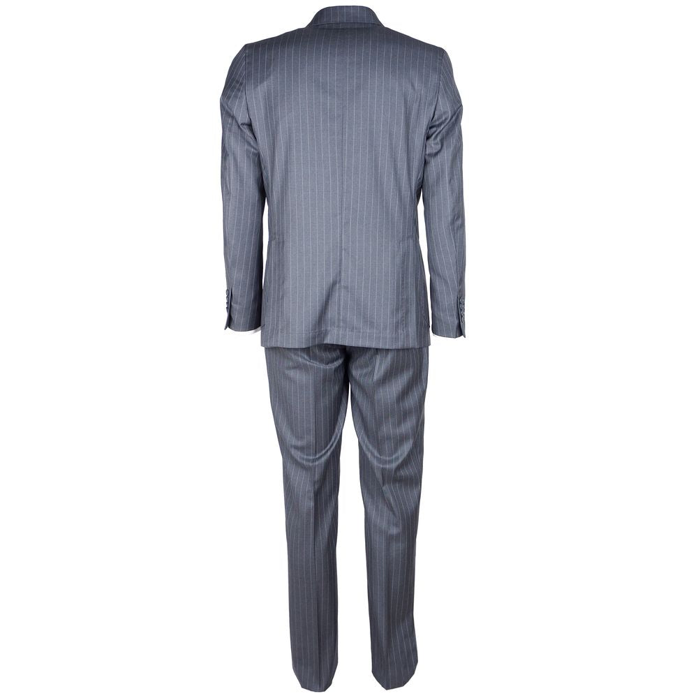 Made in Italy Gray Wool Vergine Suit Made in Italy