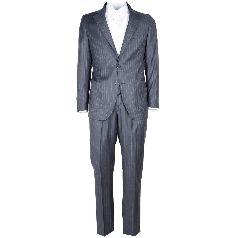 Made in Italy Gray Wool Vergine Suit Made in Italy