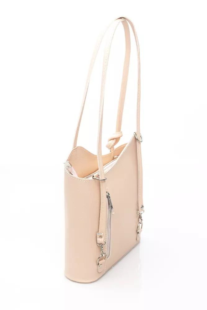Baldinini Trend Chic Pink Leather Backpack for Sophisticated Style Baldinini Trend