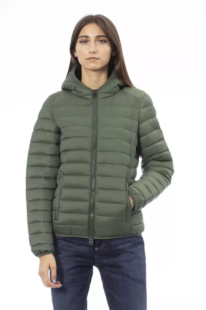 Invicta Chic Green Quilted Hooded Jacket Invicta