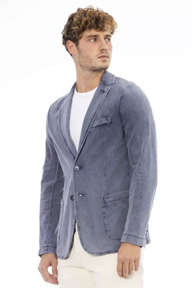 Distretto12 Sleek Fabric Jacket with Button Closure Distretto12